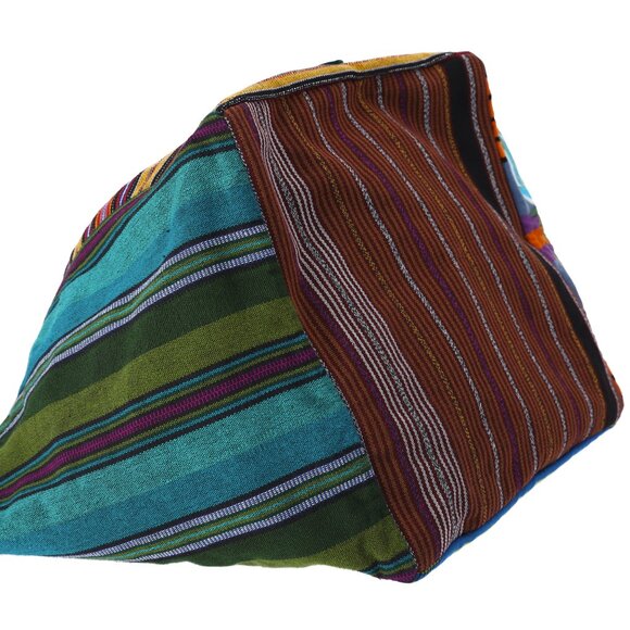 Christian Louboutin Mexicaba Tote Bag Green Orange Multi Jacquard Felt Leather - Picture 9 of 10